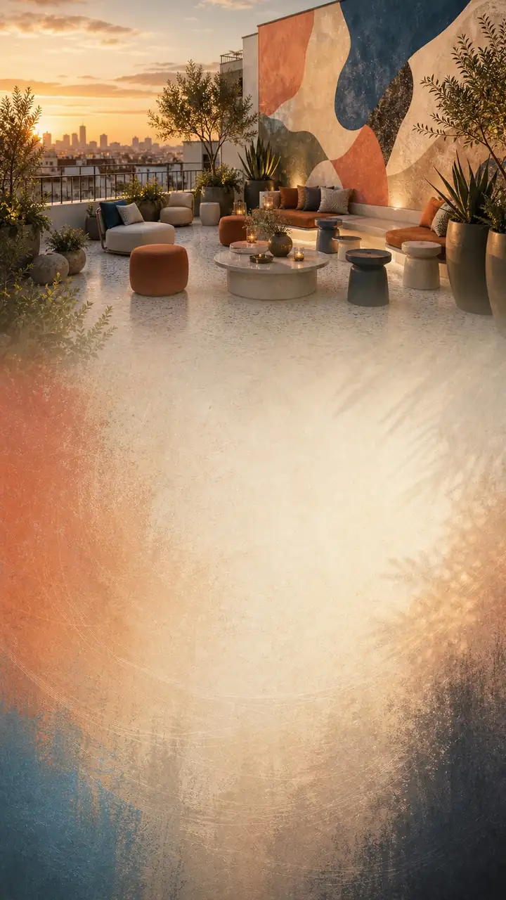 Mural rooftop terrace