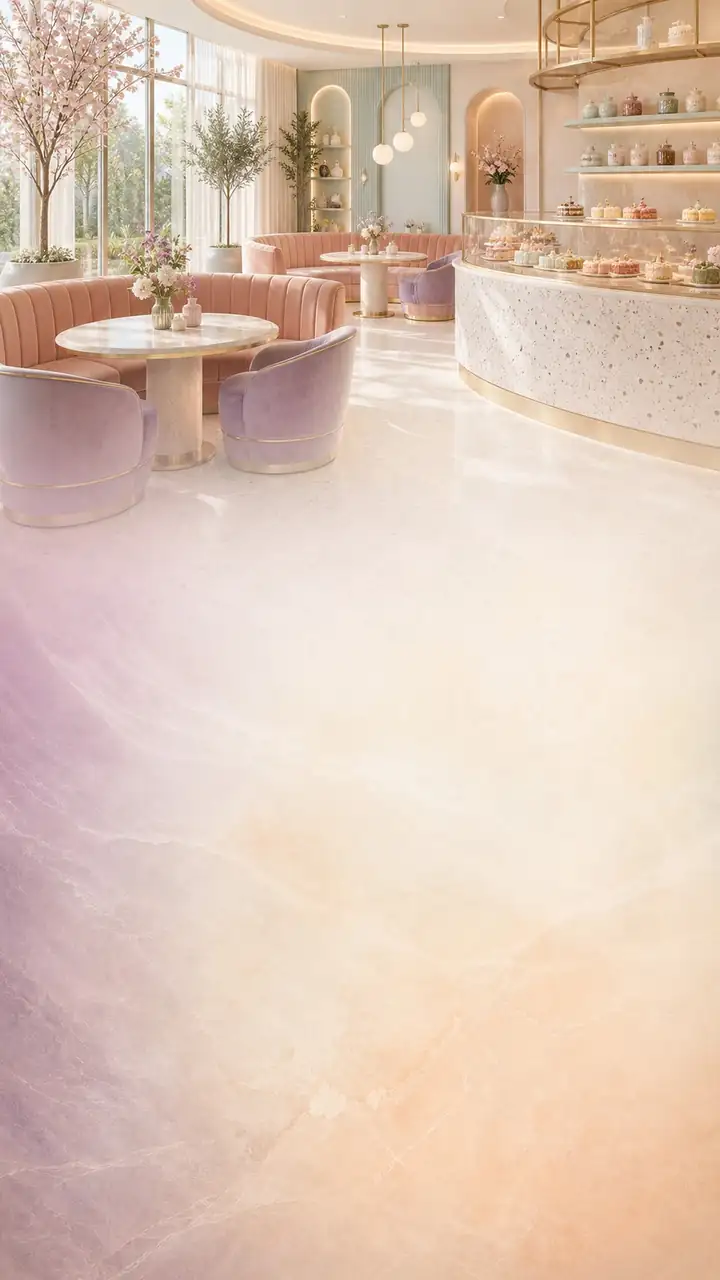 Pastel dessert lounge
