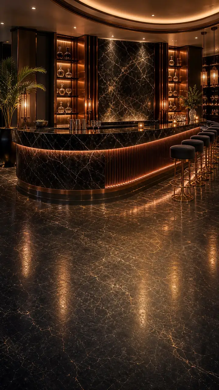 Black marble cocktail