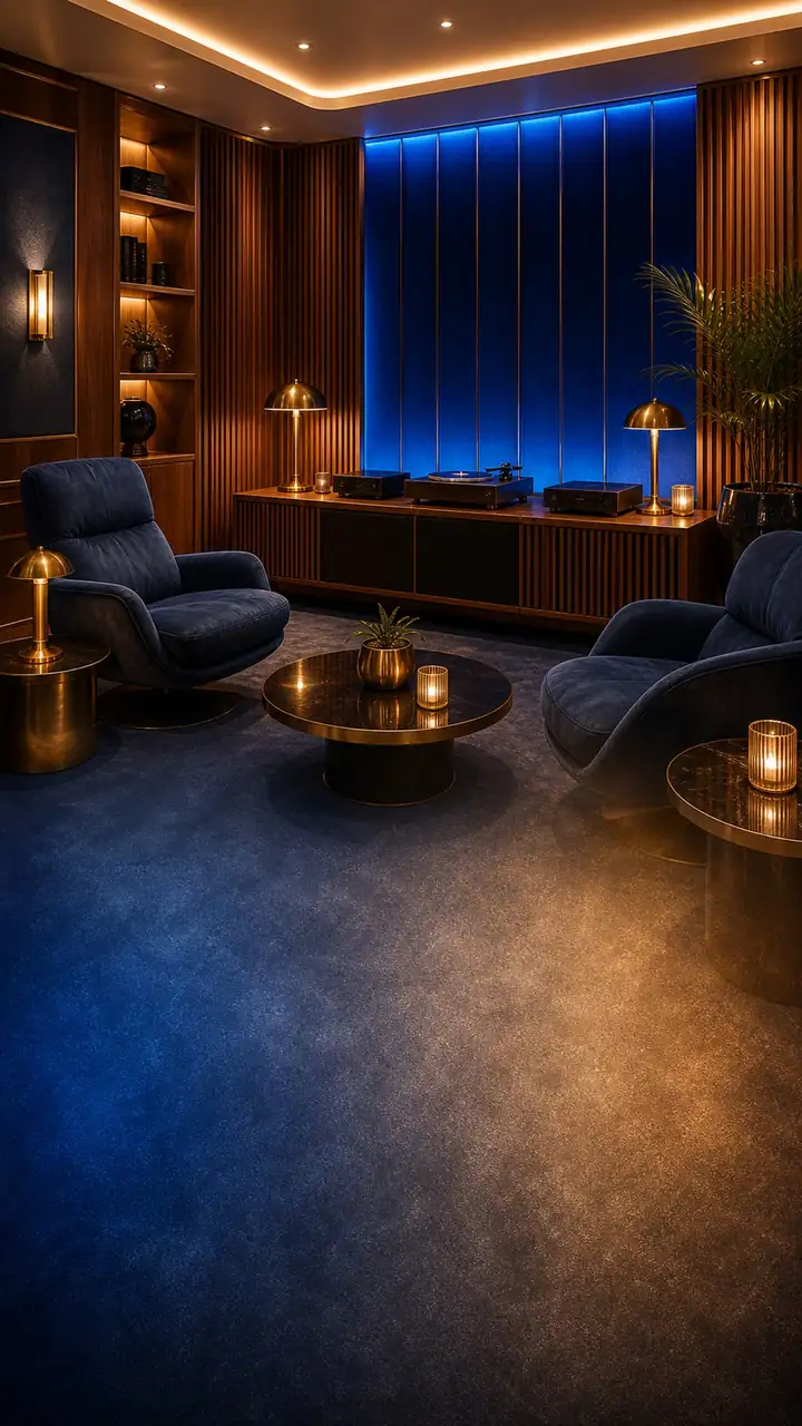 Cobalt vinyl room