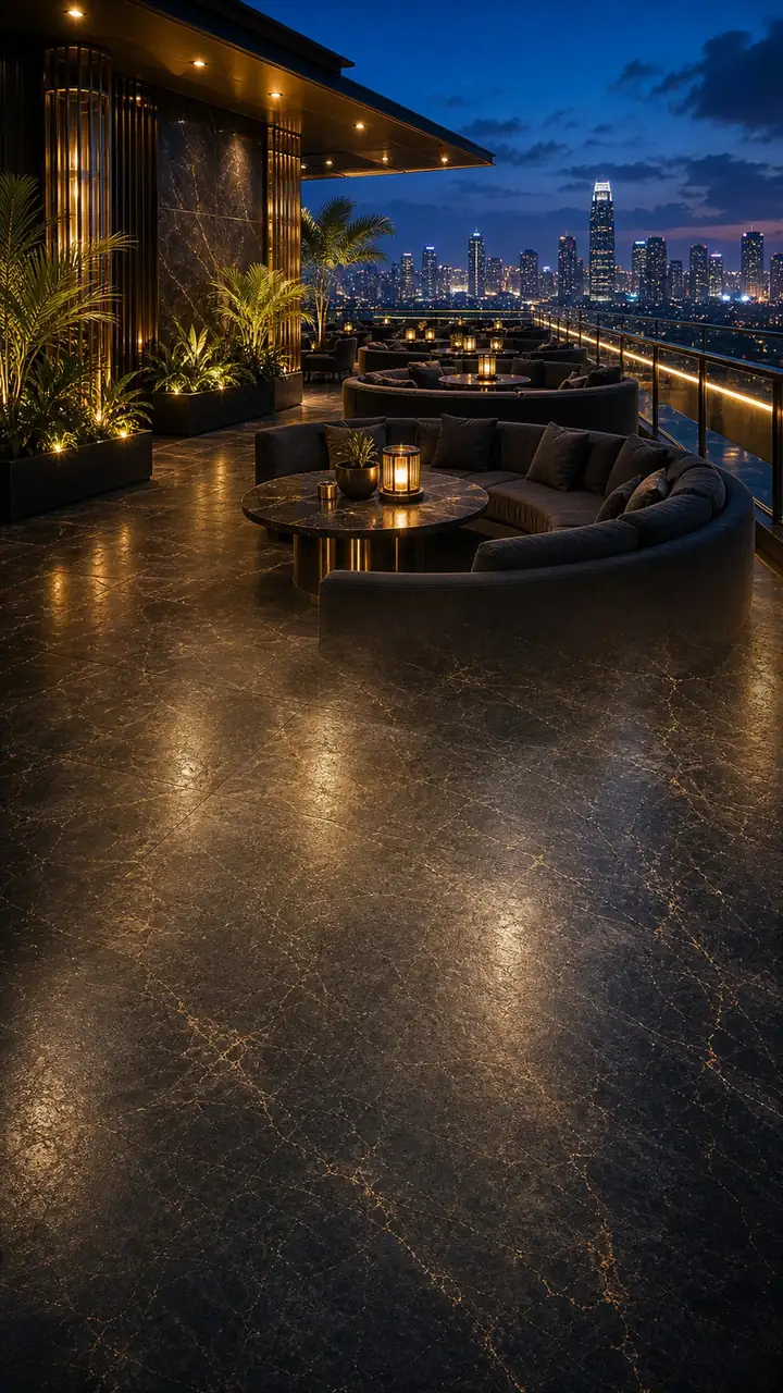 Obsidian rooftop lounge