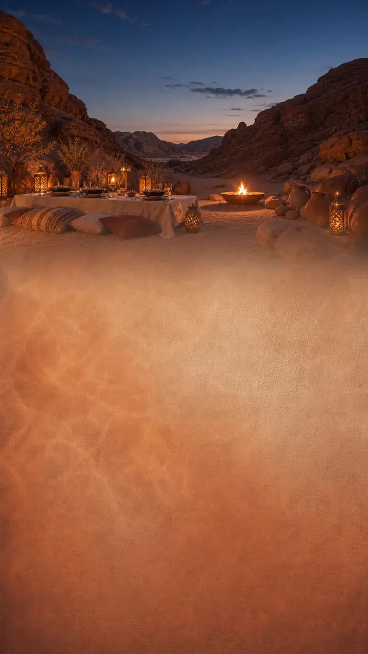 Firelit wadi dining