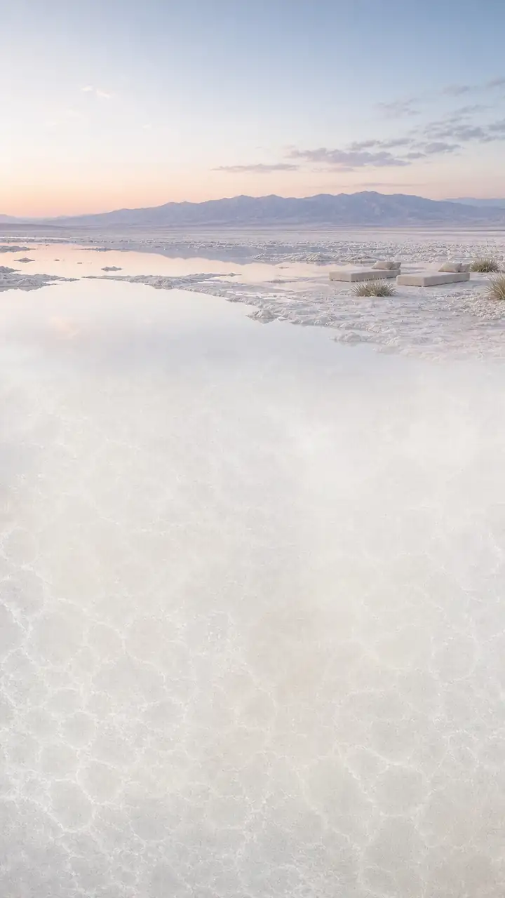 Salt pan mirage