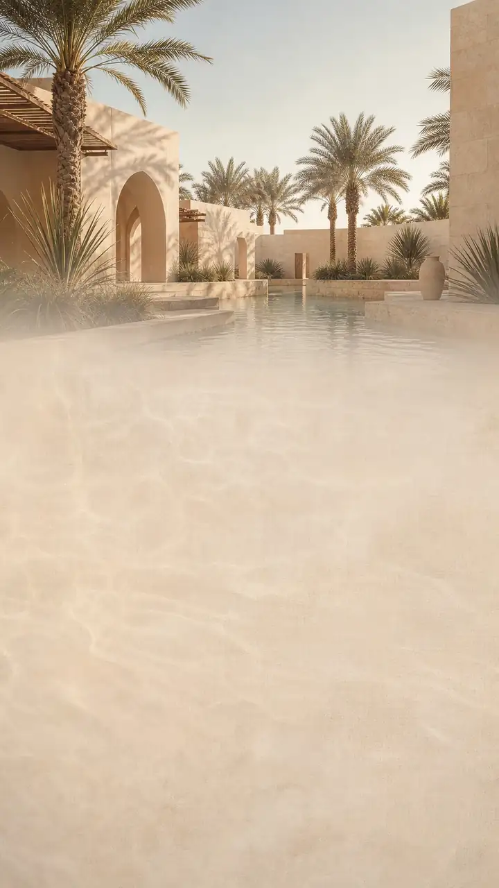 Sandstone oasis courtyard