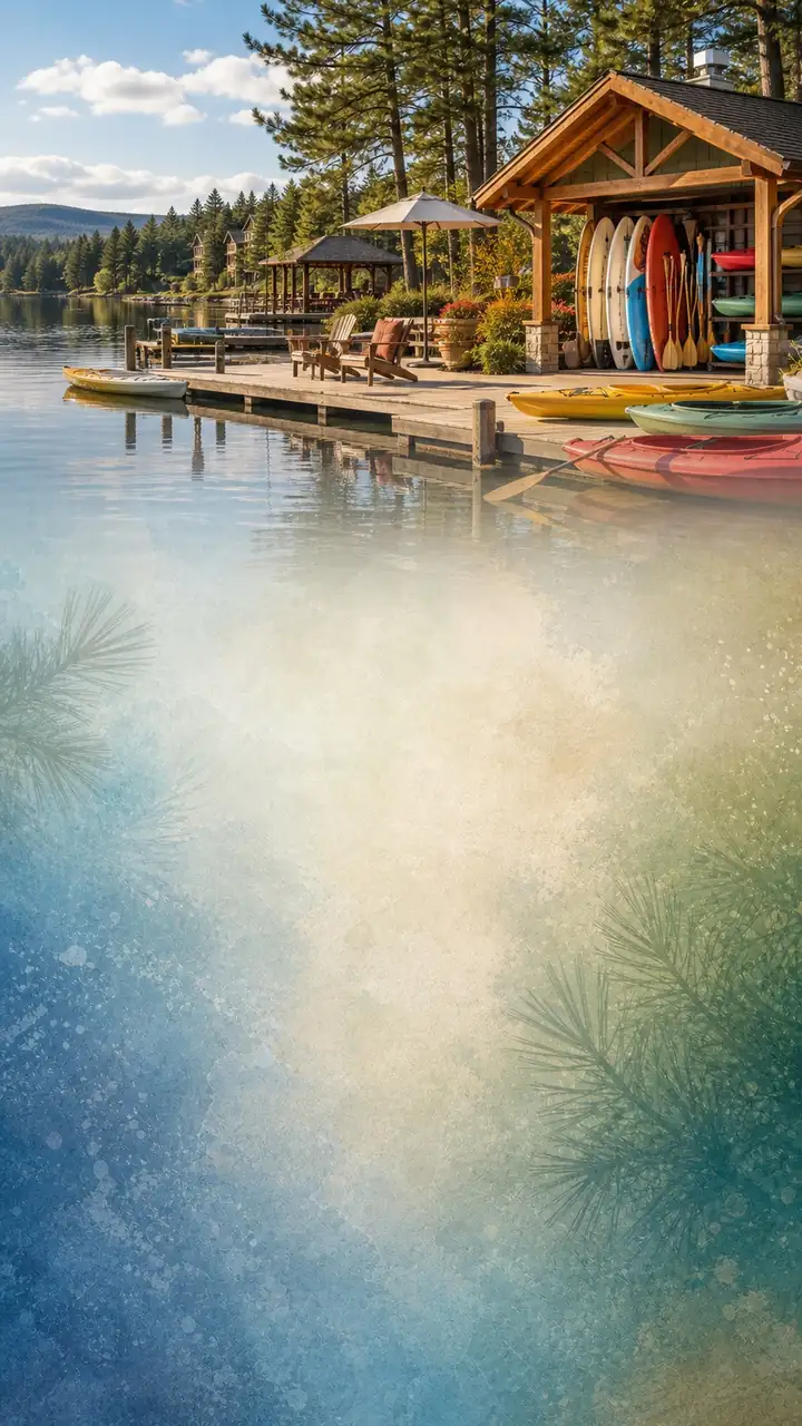Lakeside paddle dock