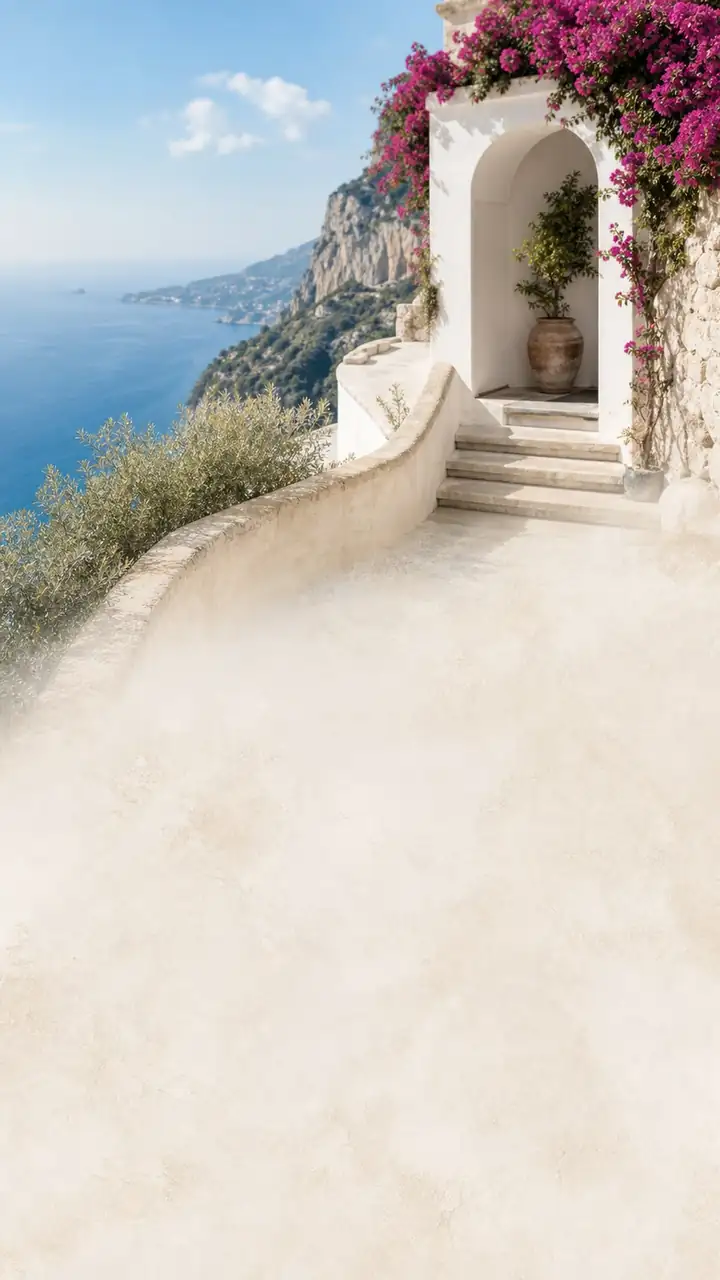 Capri cliff arrival