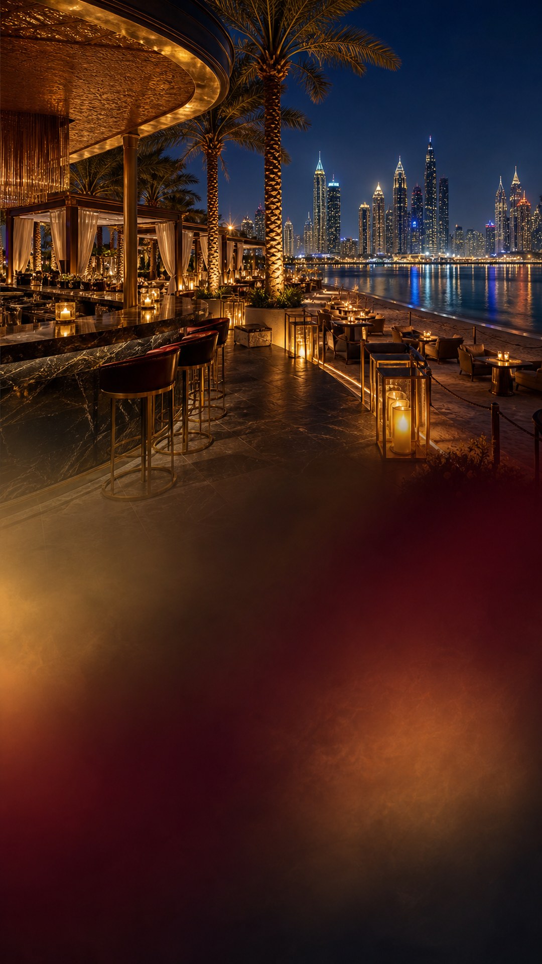 Dubai gold beach night