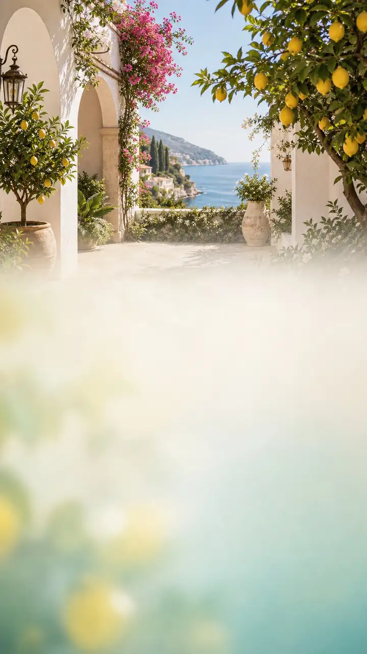 Lemon garden sea courtyard