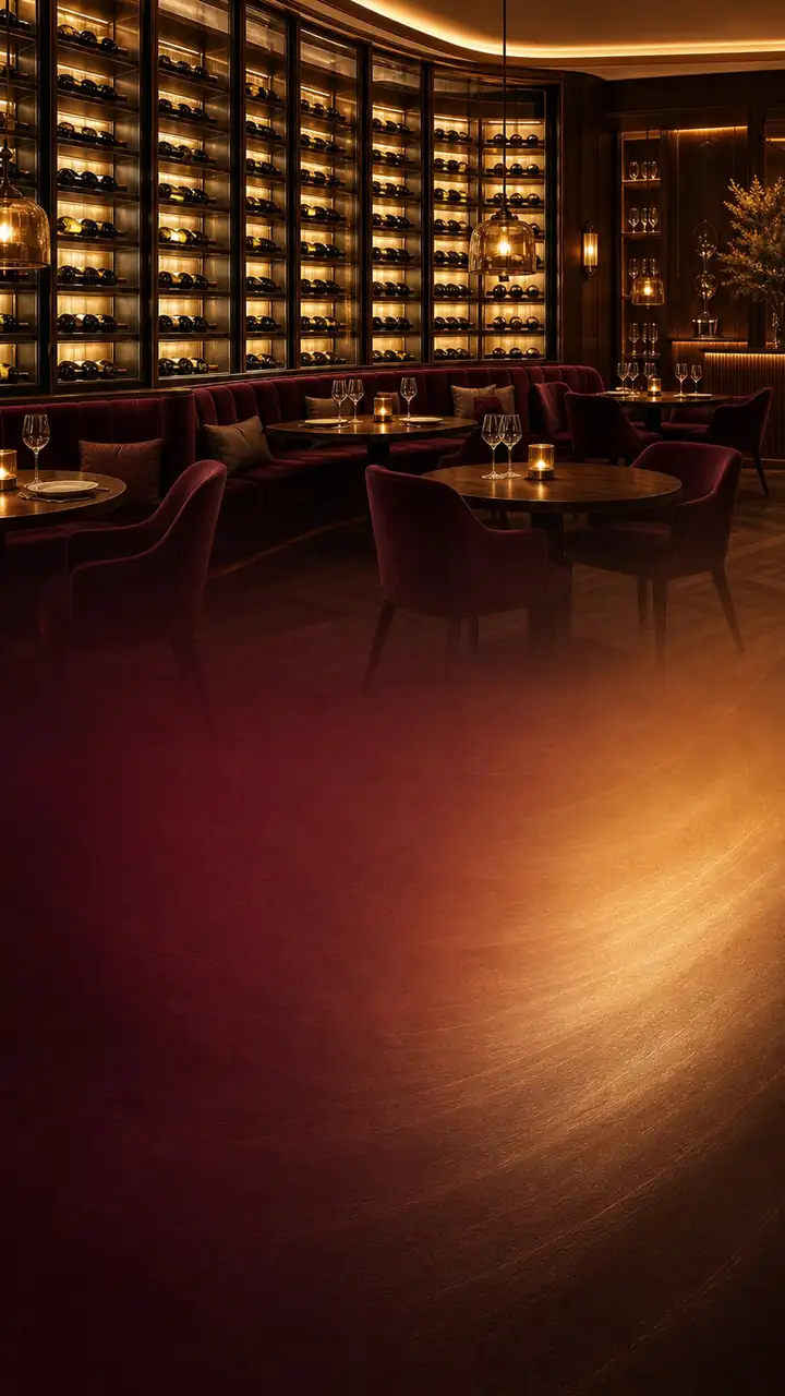 Wine wall dining room