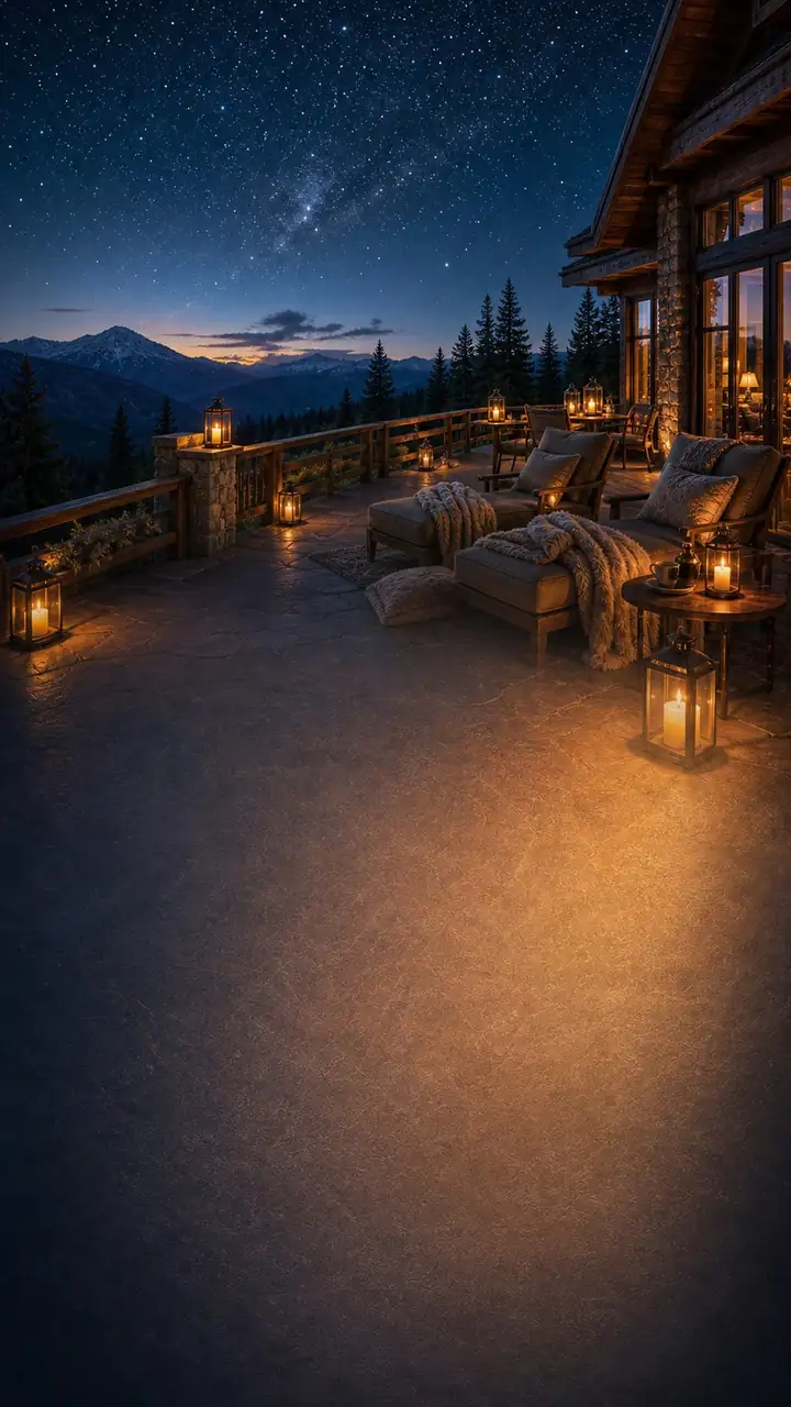 Stargazing deck lodge