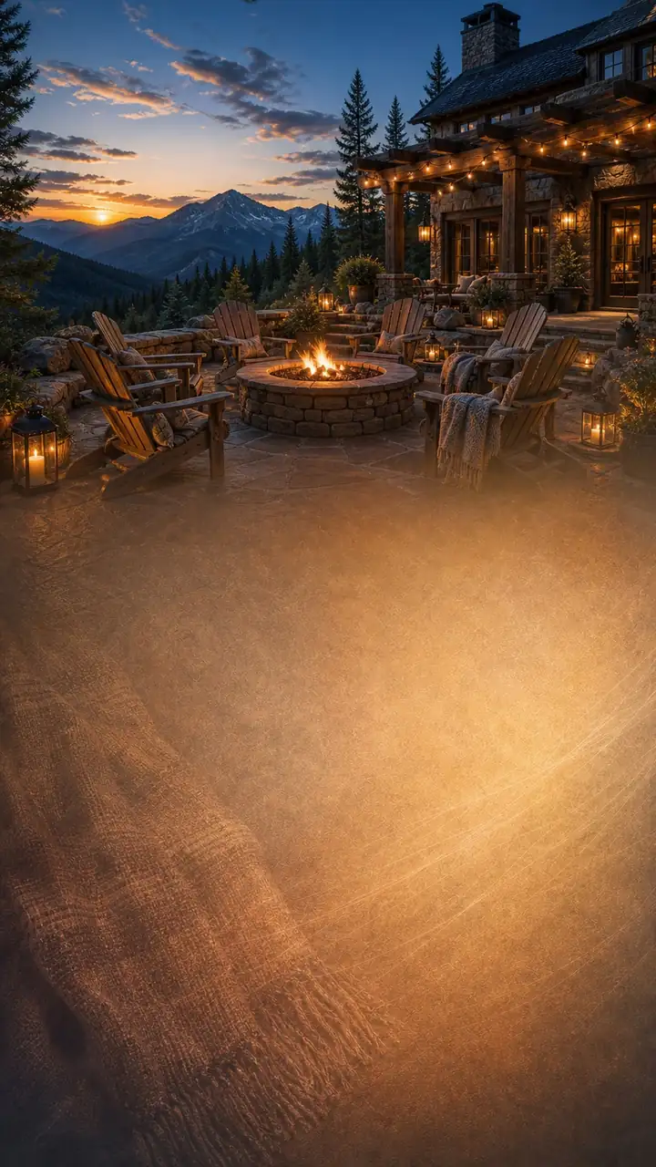 Firepit terrace lodge