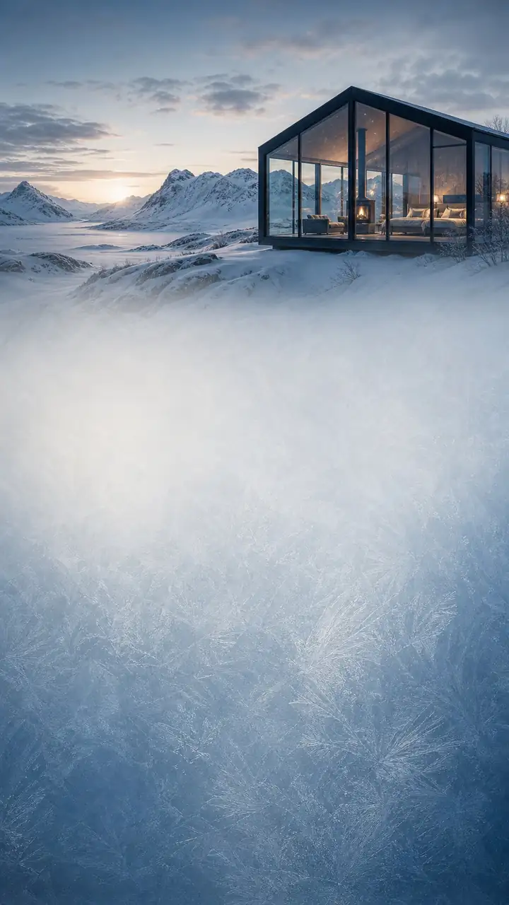 Arctic glass lodge