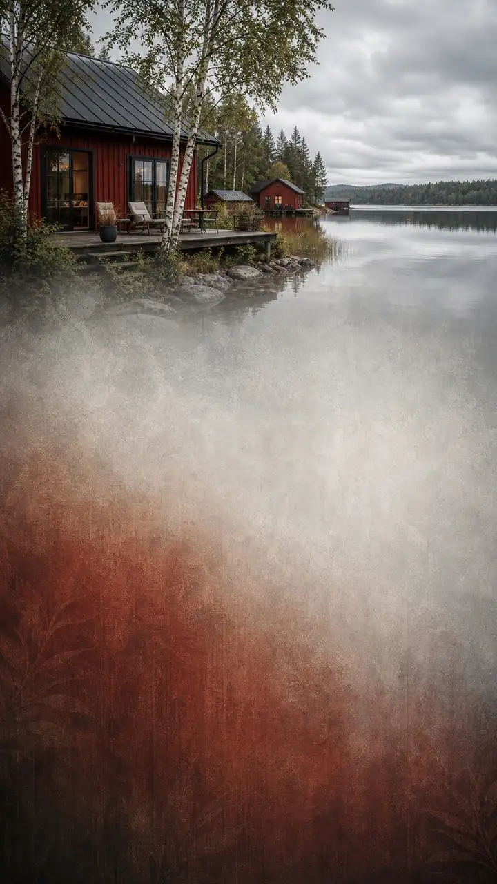 Falu red lakeside