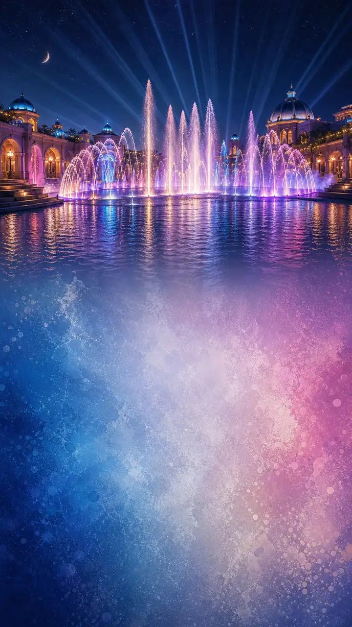 Fountain show promenade