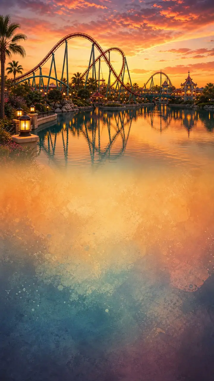 Sunset coaster lagoon