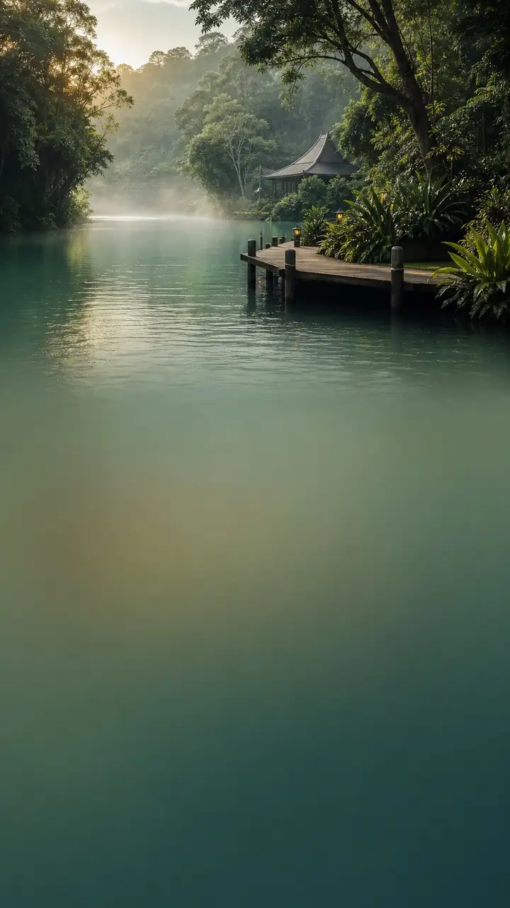 Rainforest river arrival