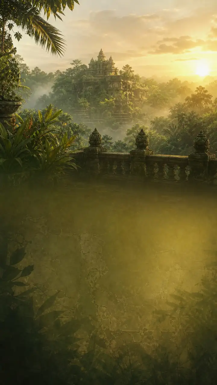 Rainforest temple view