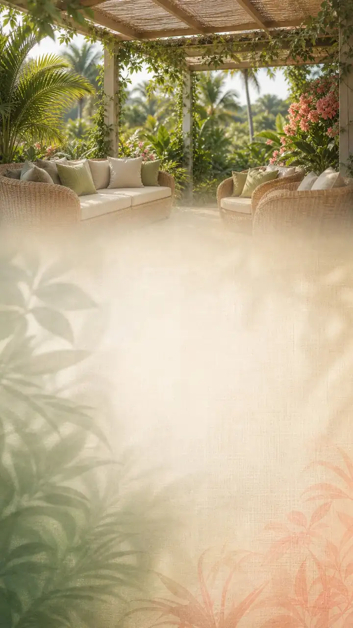 Rattan garden lounge