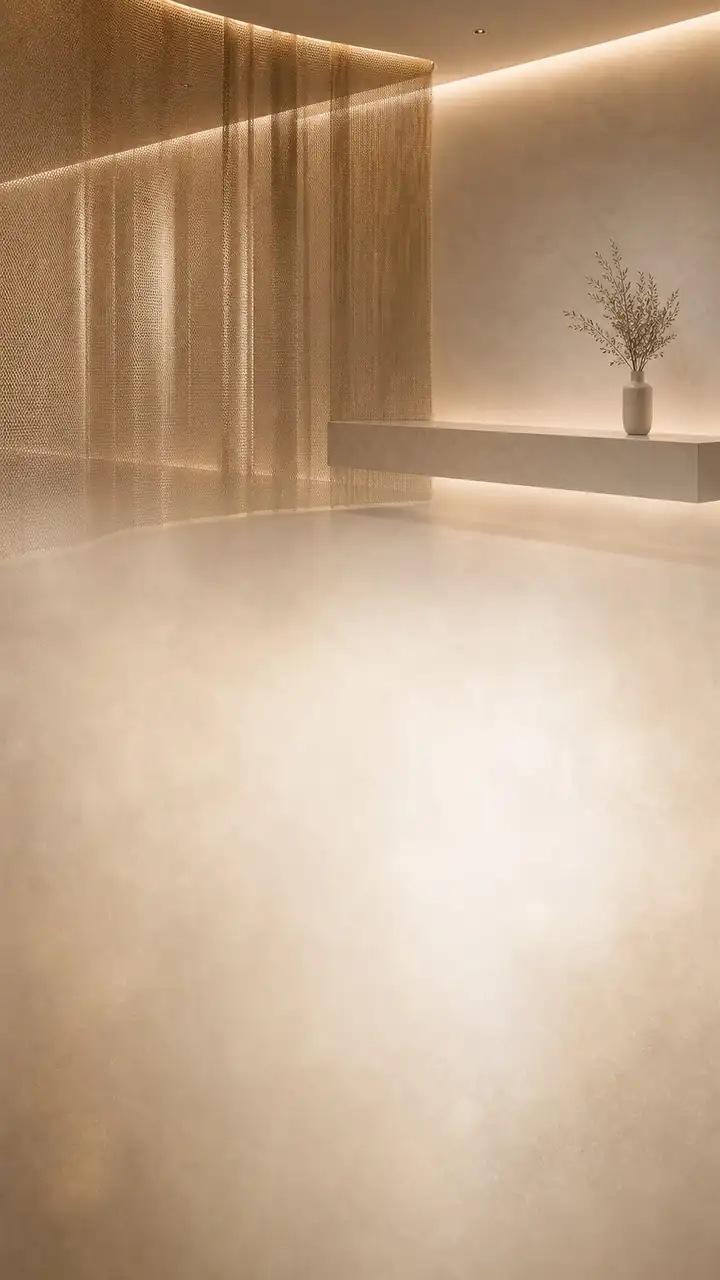 Champagne mesh lobby