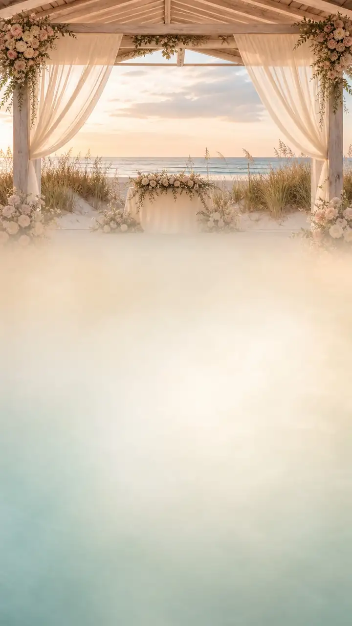 Beach pavilion ceremony