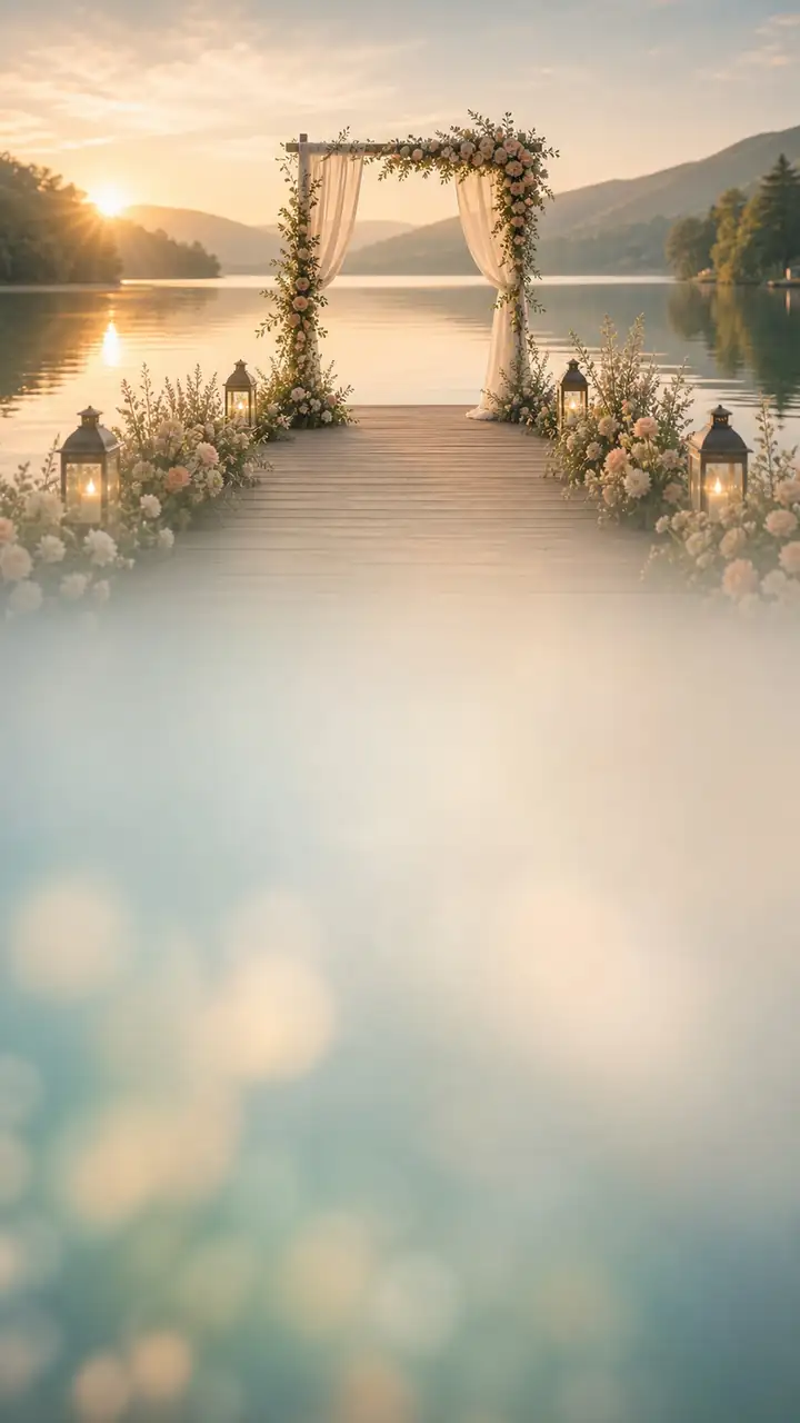 Lake pier ceremony