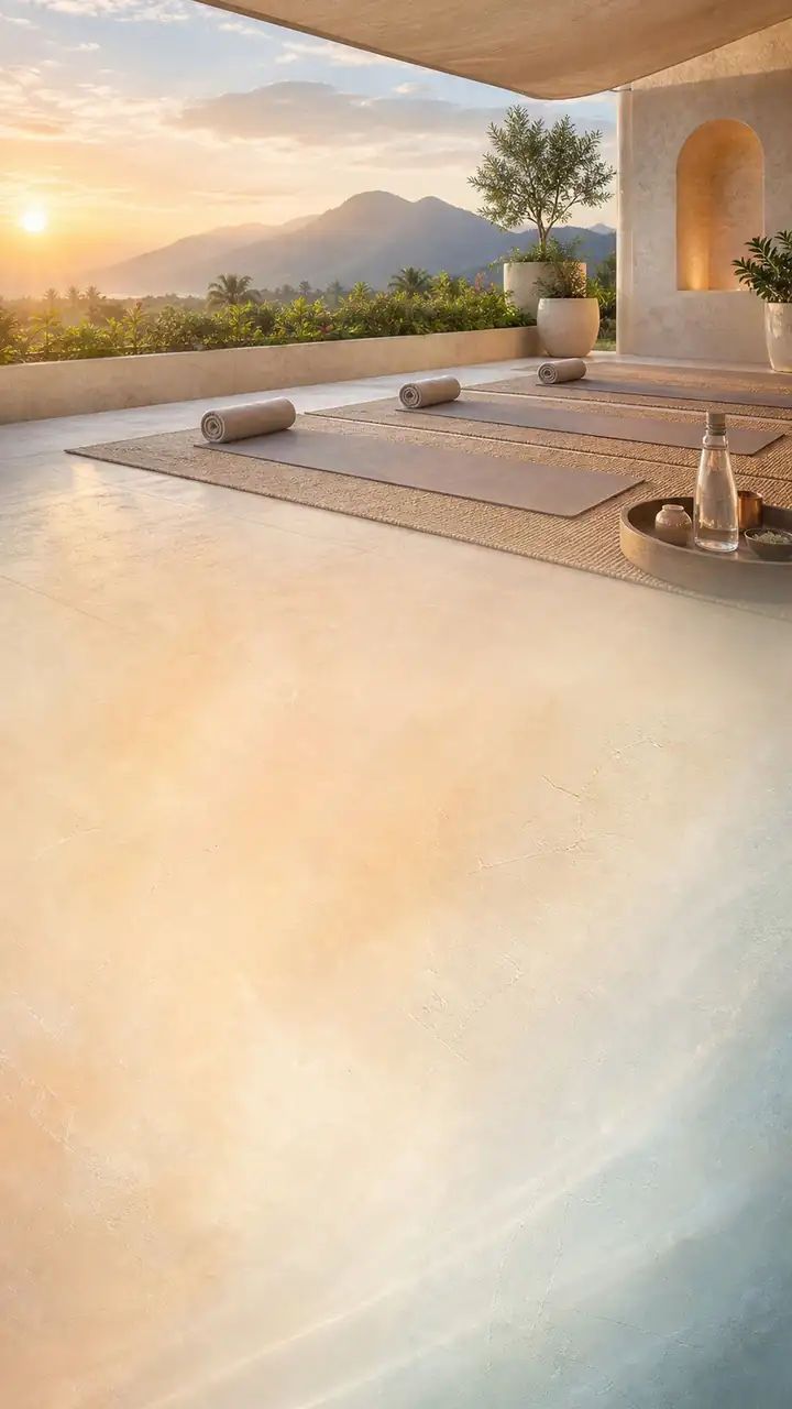 Yoga terrace morning