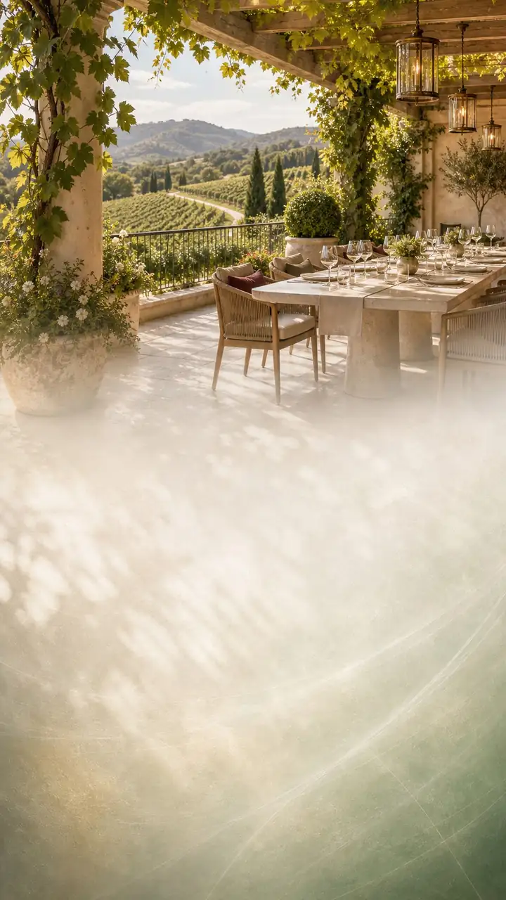 Tasting terrace vines