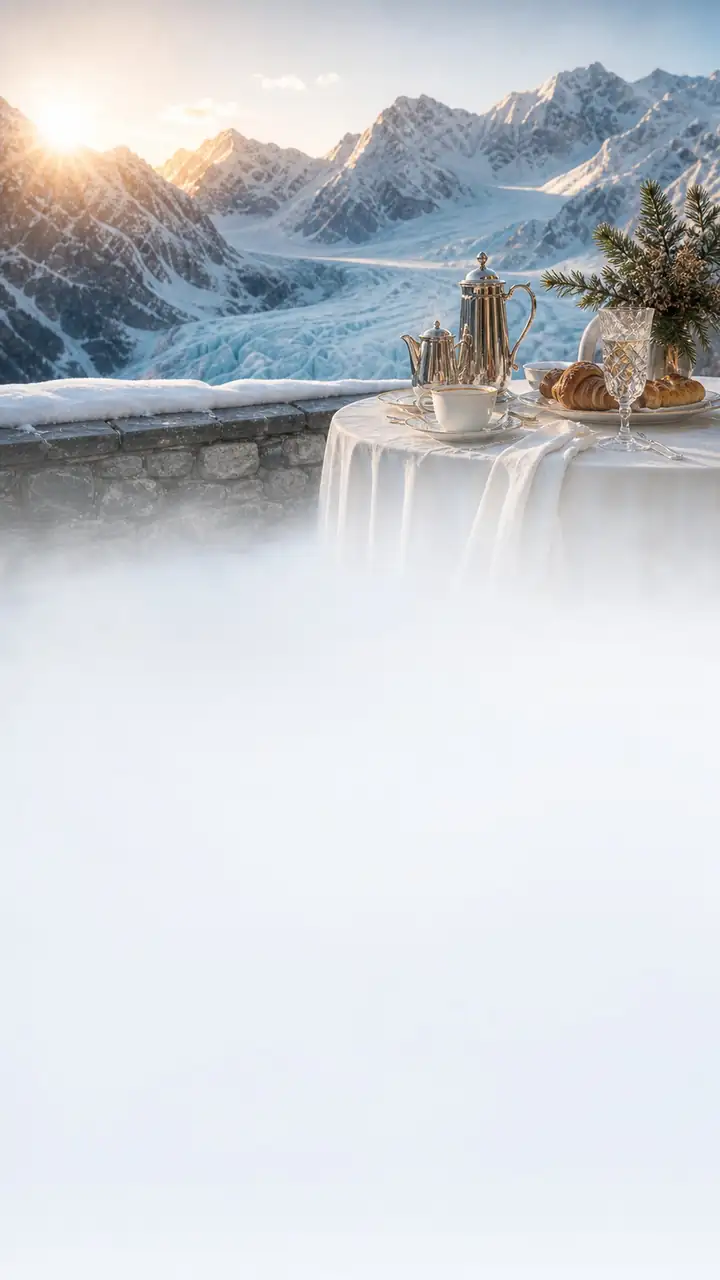 Glacier breakfast deck