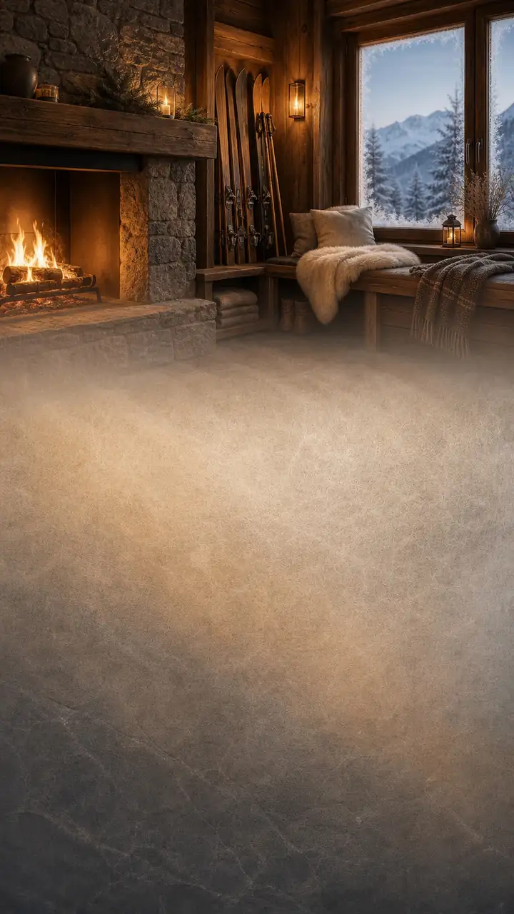Ski lounge hearth