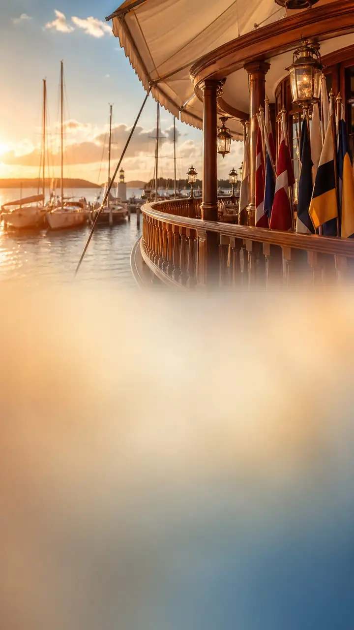 Classic yacht club terrace