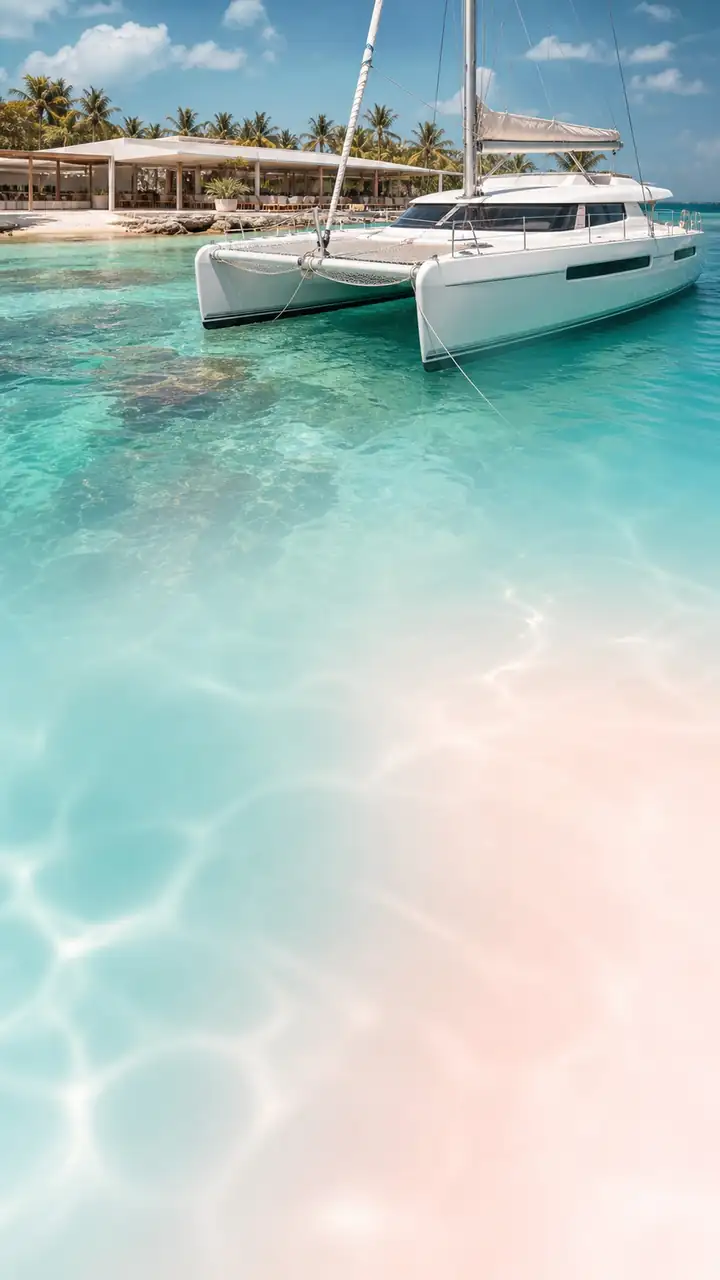 Coral lagoon catamaran