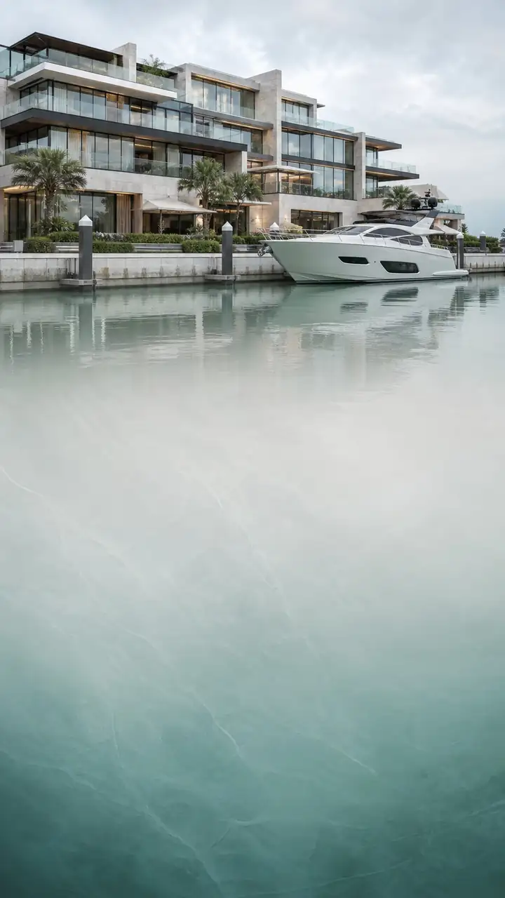 Glass marina residence