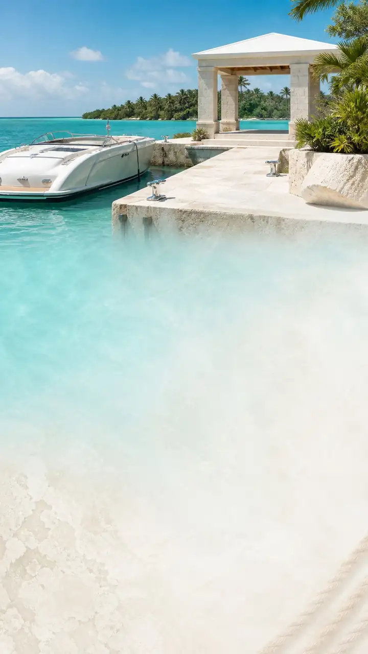 Private island tender dock