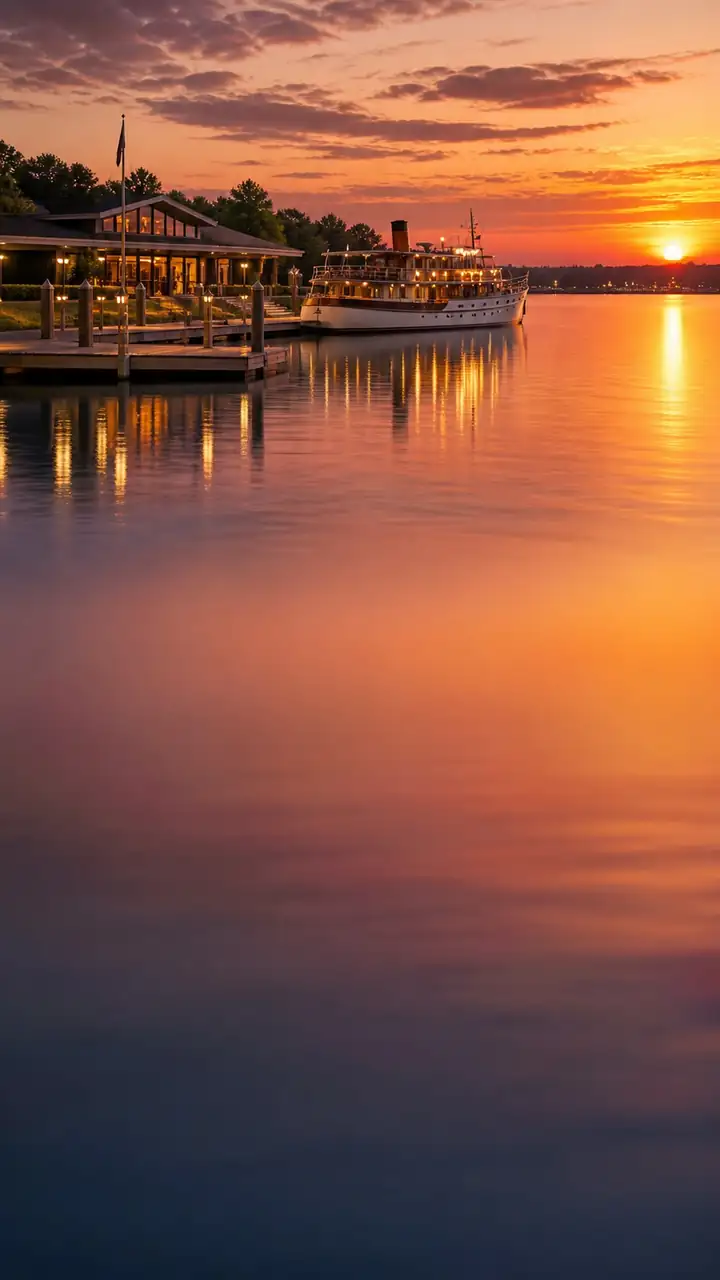 River yacht club sunset