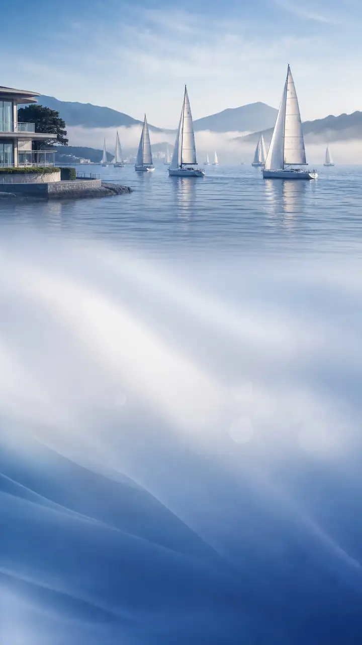 Sailing regatta morning